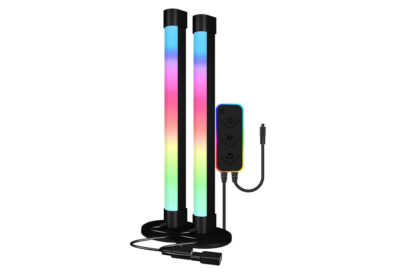 OKWISH LED Stripe RGB LED Lightbar TV Hintergrundbeleuchtung Gaming Ambient Lampe APP, Ambientelampe Musik Sync Fernbedienung Gaming Deko PC Deko ohne Akku von OKWISH