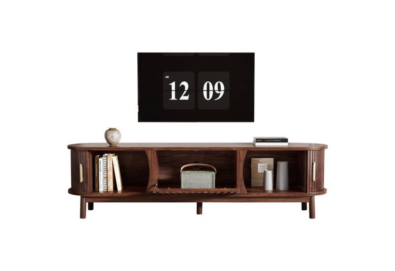 OKWISH Lowboard mit Stützbeinen (Fernsehschrank, Wohnzimmermöbel, TV-Board, 1 St., passend für TV-Ständer bis zu 65 Zoll), mit nach unten klappbarer Hohlschranktür von OKWISH