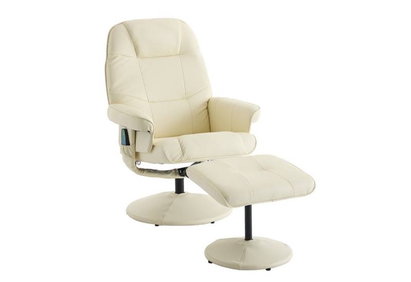 OKWISH Massagesessel Relaxsessel,Liegesessel,mit Fußhocker (Massagesessel mit 360° Drehfunktion, Sitzheizung & 5-Punkt-Massage, Relax-Sessel mit Hocker aus Kunstleder-Leder., Relaxsessel mit Hocker), mit Relaxfunktion von OKWISH