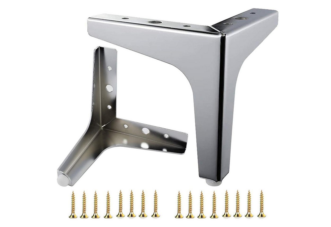 OKWISH Möbelfuß 4 Stück Metall Möbelbeine Möbelfüße Sofa Beine Möbelfüsse Schrankfüße, (Dreieck Belastbar Bis 800 KG Mit Schrauben, 4-St., Dreieck Höhe 10cm Tischbeine Möbel Füße Fuß), DIY Ersatz Schrank Sofa Couch Stuhl TV-Schränke Schubladen Nachttisch von OKWISH