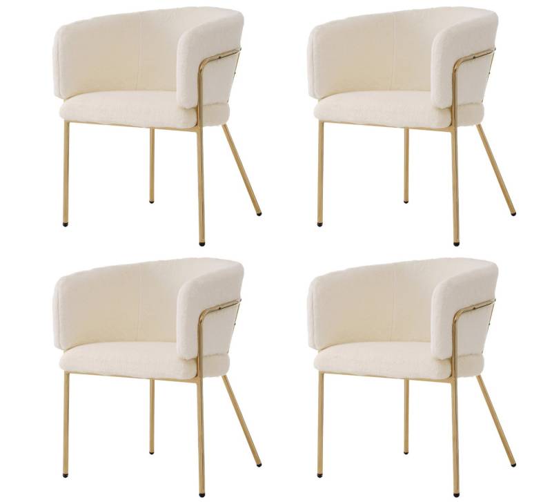 OKWISH Polsterstuhl Esszimmerstuhl (4 St), Schlaf-Wohnzimmerstuhl Schminkstuhl Samt von OKWISH