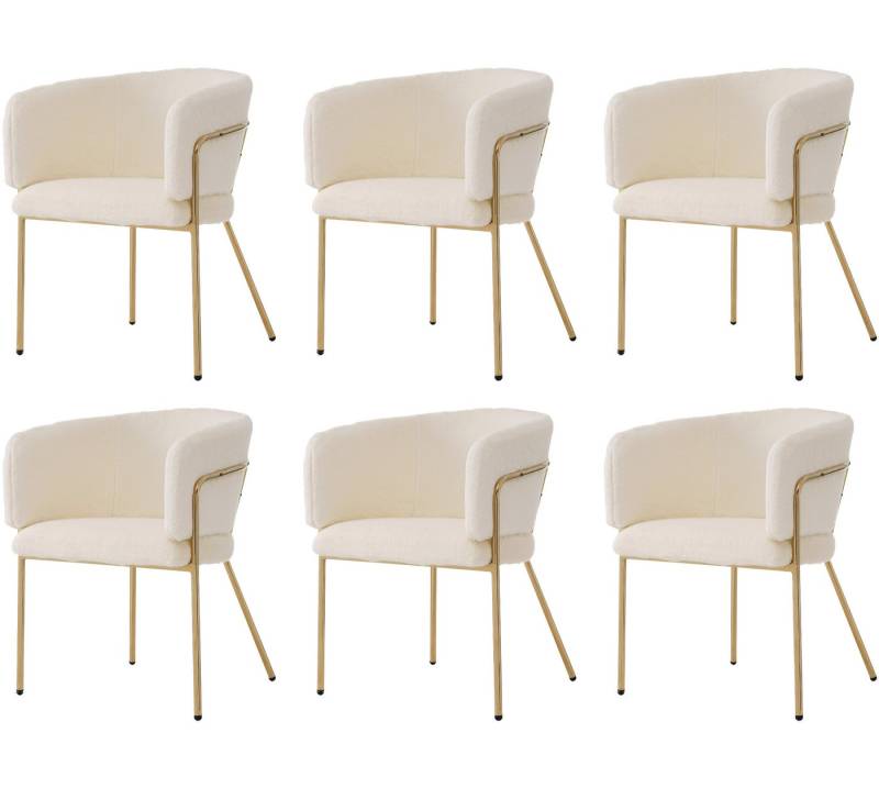 OKWISH Polsterstuhl Esszimmerstuhl (6 St), Schlaf-Wohnzimmerstuhl Schminkstuhl Samt von OKWISH