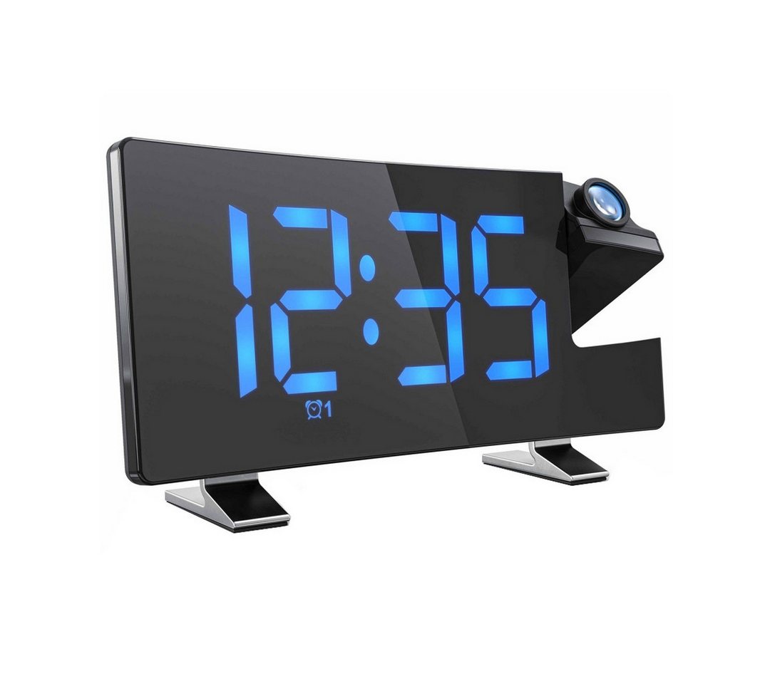OKWISH Projektionswecker Digital Wecker Radiowecker Digitalwecker Projektion LED Alarm Radio mit Akku Projektion 180 ° LED-Alarm Temperatur 12/24H USB-Anschluss OKWISH Projektionswecker Digital Wecker Radiowecker Digitalwecker Projektion LED Alarm Radio mit Akku Projektion 180 ° LED-Alarm Temperatur 12/24H USB-Anschluss von OKWISH