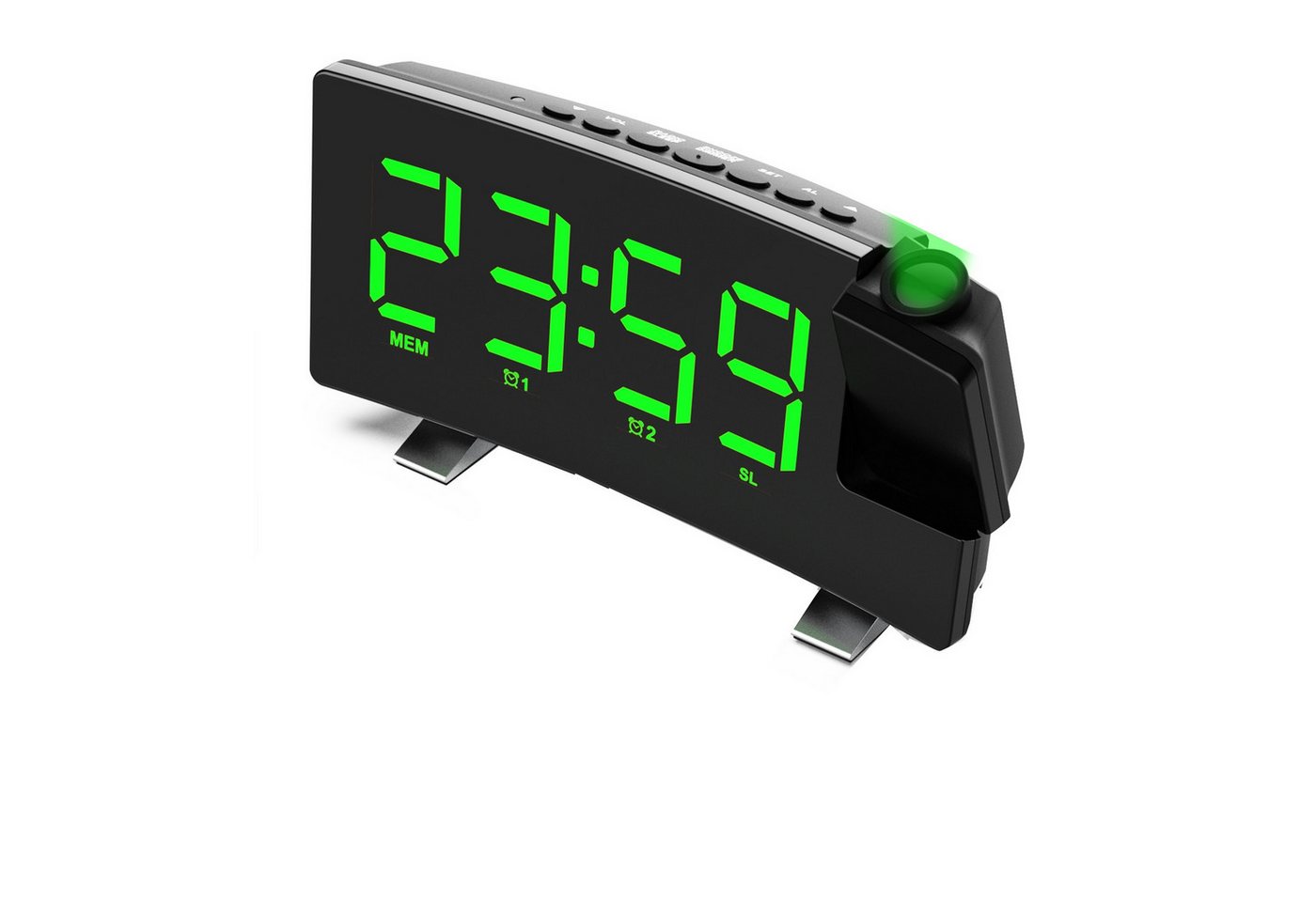 OKWISH Projektionswecker Digital Wecker Radiowecker Digitalwecker Projektion LED Alarm Radio mit Akku Projektion 180 ° LED-Alarm Temperatur 12/24H USB-Anschluss OKWISH Projektionswecker Digital Wecker Radiowecker Digitalwecker Projektion LED Alarm Radio mit Akku Projektion 180 ° LED-Alarm Temperatur 12/24H USB-Anschluss von OKWISH