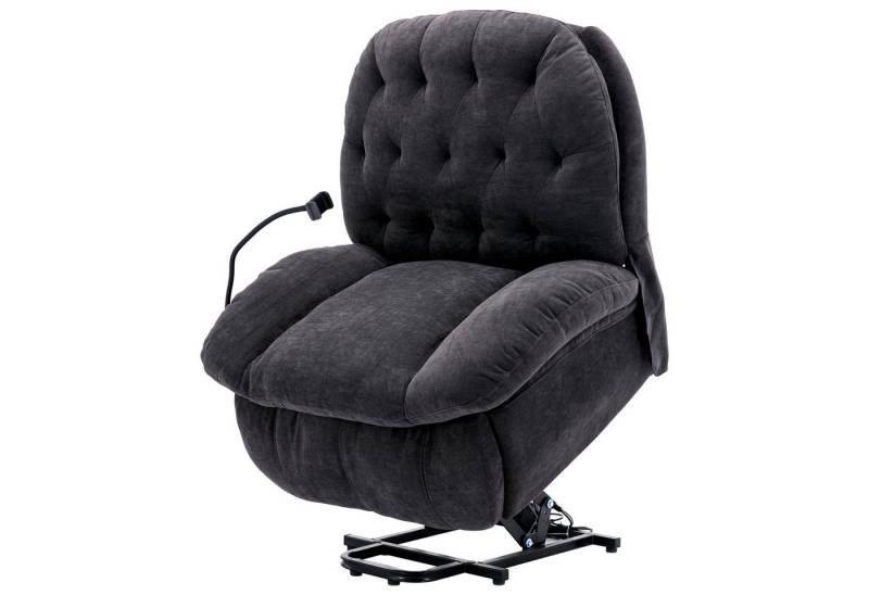 OKWISH Relaxsessel Fernsehsessel mit Liegefunktion Massagefunktion Wärmefunktion (Massagesessel mit Fernbedienung, Ruhesessel Liegesessel neues Modell, Hochwertier Liegestuhl), Teddy-Fleece Elektrisch von OKWISH