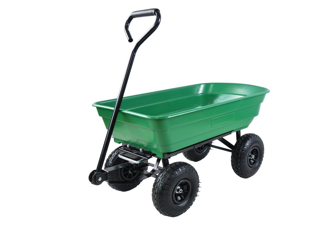 OKWISH Rollwagen Gartenwagen, Faltbares Auto Poly Garden Kipplaster mit Stahlrahmen, (10 Zoll, 300 Pfund Kapazität, 75 Liter Ladekörper) von OKWISH