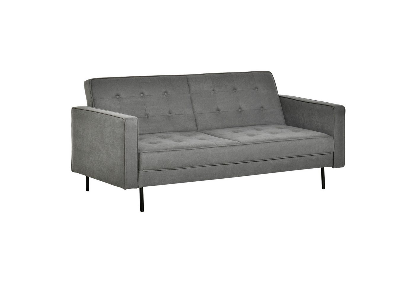OKWISH Schlafsofa mit Schlaffunktion, Schlafsofa 3-Sitzer mit Schlaffunktion, verstellbare Rückenlehne, Vintage Design aus Eukalyptusholz, grau, Futon Sofabett für Wohnzimmer & Gästezimmer., mit Relaxfunktion OKWISH Schlafsofa mit Schlaffunktion, Schlafsofa 3-Sitzer mit Schlaffunktion, verstellbare Rückenlehne, Vintage Design aus Eukalyptusholz, grau, Futon Sofabett für Wohnzimmer & Gästezimmer., mit Relaxfunktion von OKWISH
