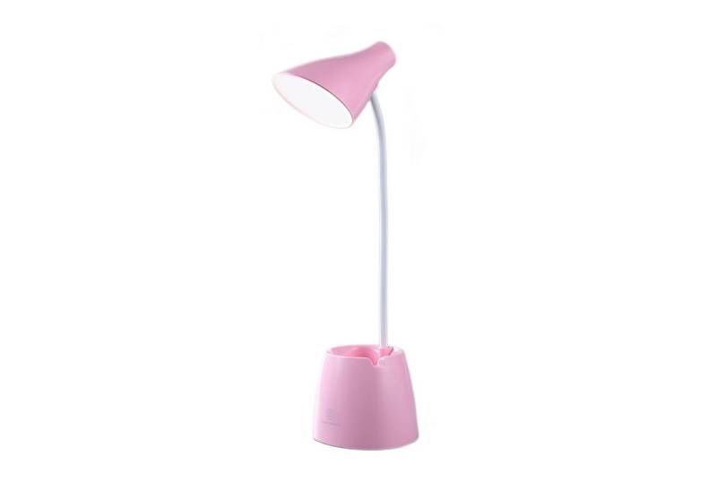 OKWISH Schreibtischlampe Akku Nachttischlampe Tischlampe Tisch Lampe Leuchte mit Stifthalter, mit Handy Ständer, LED fest integriert, 3 Farbtemperaturen, Kaltweiß Neutralweiß Warmweiß, Kabellos Dimmbar Tischleuchte Kinder Jungen 360° einstellbarer Winkel von OKWISH