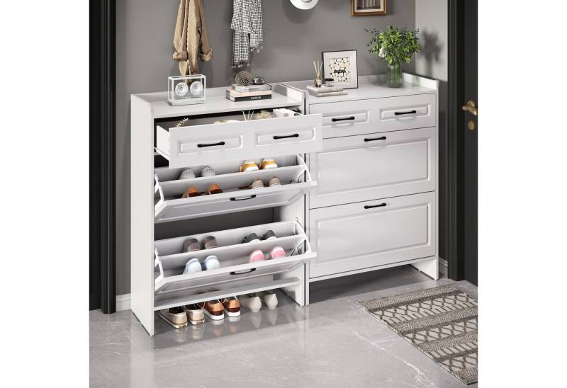 OKWISH Schuhschrank Schuhregal (Schuhkommode, 2-St., 80*34*107.5cm) mit 4 Fächern und 1 Schublade von OKWISH