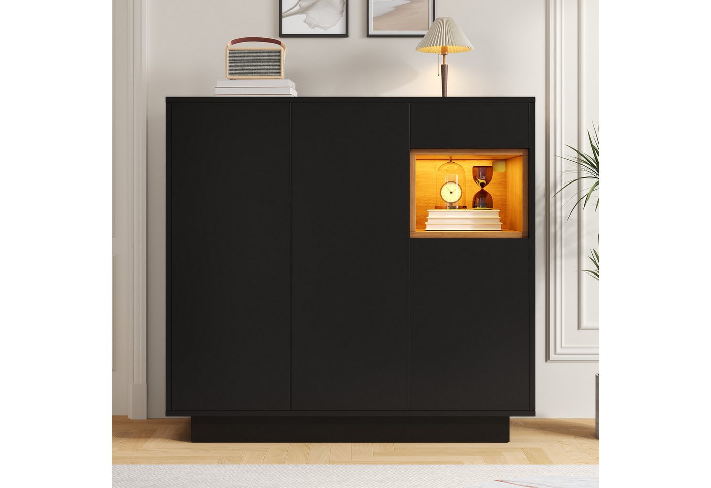 OKWISH Schuhschrank für 14–18 Paar Schuhe (Schuhkommode, Schuhkipper, 1-St., 1 Schublade) mit verstellbaren Einlegeböden von OKWISH