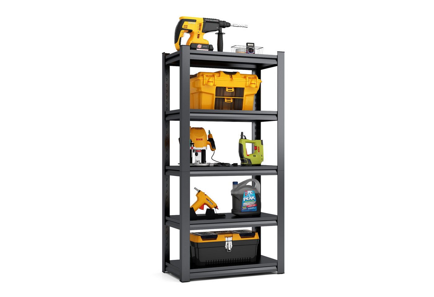 OKWISH Schwerlastregal Schwerlastregal, 650kg Tragkraft, Metallregal, Holzfreies Design 1-tlg., 5-Etagen, Höhenverstellbar OKWISH Schwerlastregal Schwerlastregal, 650kg Tragkraft, Metallregal, Holzfreies Design 1-tlg., 5-Etagen, Höhenverstellbar von OKWISH