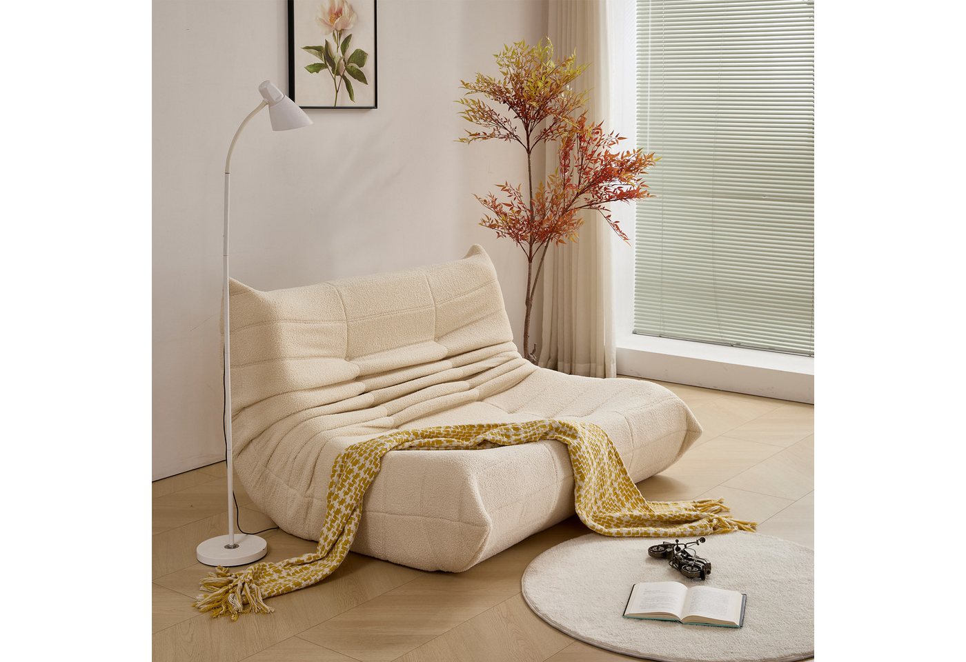 OKWISH Sitzsack 2-Sitzer Lazy-Sofa (Ergonomischem Design und maximalem Komfort, 1 St., perfekt für Entspannung und moderne Wohnstile), Ideal für Wohnzimmer und kleine Räume von OKWISH