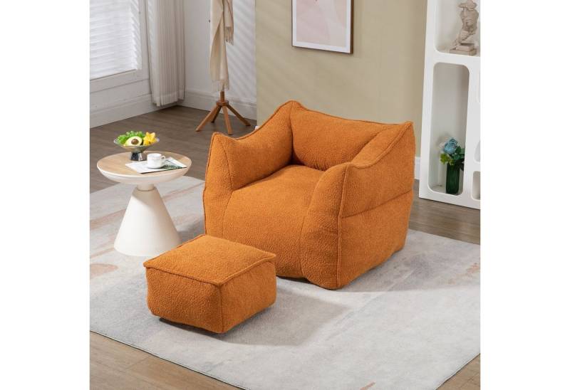 OKWISH Sitzsack Lazy Sofa/Fußhocker, Komfort-Schaukelstuhl mit hoher Rückenlehne (Couchsessel für Erwachsene und Kinder, für drinnen und draußen) von OKWISH