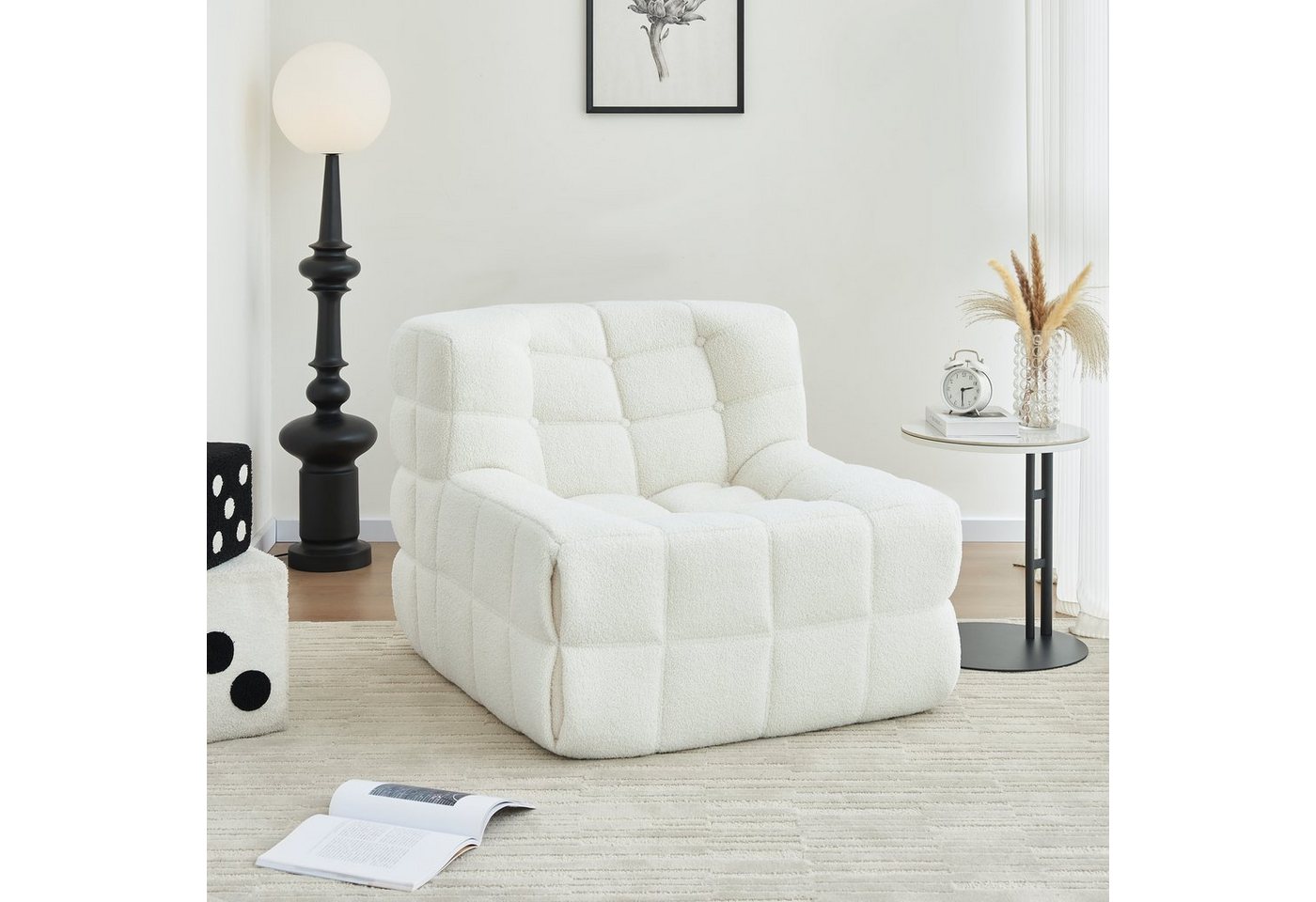 OKWISH Sitzsack mit hoher Rückenlehne Couchsessel, für Schlafzimmer, Wohnzimmer oder Balkon von OKWISH