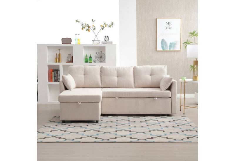 OKWISH Sofa Ecksofa L-förmiges modulares Sofa, mit umkehrbarer Ottomane Modulares Sofa Eckcouch von OKWISH