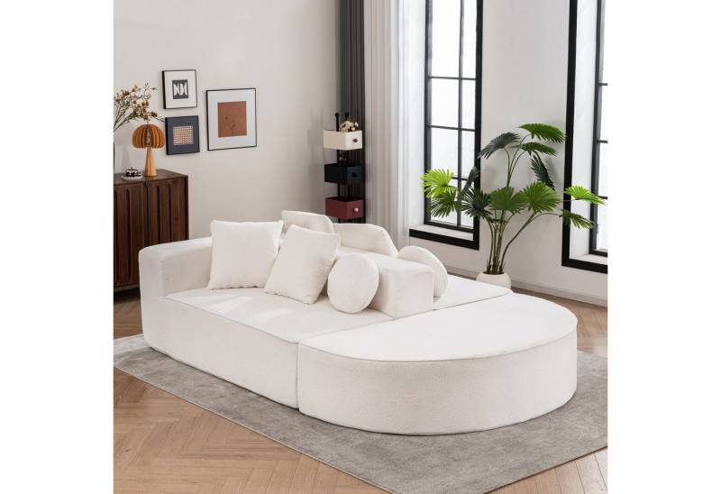 OKWISH Sofa Modern modular sofa,Wolkensofa mit segmentiertem, Modernes Modulares Wolkensofa – Bequemes Schlafsofa, Kein Aufbau erforderlich, Flexibles Design, Hautfreundlicher Cheryl-Stoff, Vollständige Schaumstoffstruktur., mit Relaxfunktion von OKWISH
