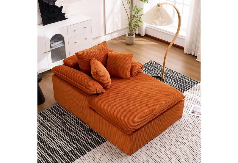 OKWISH Sofa mit extra breiten Armlehnen, 122cm Corduroy Relaxsessel ohne Rahmen – ergonomisch & sofort nutzbar 1 Teile von OKWISH