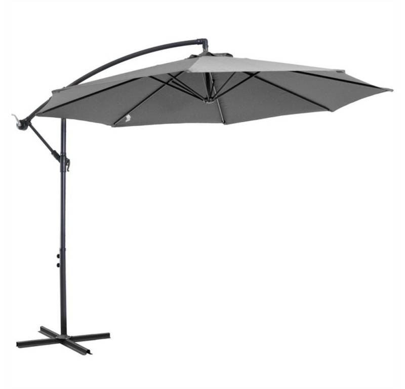 OKWISH Sonnenschirm Gartenschirm Balkonschirm Marktschirm, Sonnenschirm Ø2,95x2,45m mit Handkurbel – Stahlgestell, Polyestergewebe., mit Stahlgestell und Polyestergewebe von OKWISH