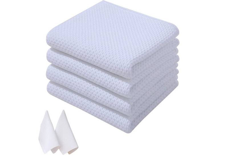 OKWISH Geschirrtuch Spültuch Küchentücher Lappen set Geschirrhandtücher, (Handtücher 4er 34x73cm oder 6er Set 34x34cm, 4-tlg., Reinigungszubehör Reinigungstuch), 100 % Baumwolle Dick Weich saugstark langlebig von OKWISH