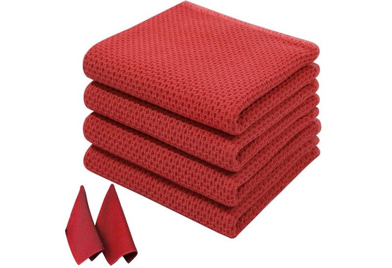 OKWISH Geschirrtuch Spültuch Küchentücher Lappen set Geschirrhandtücher, (Handtücher 4er 34x73cm oder 6er Set 34x34cm, 4-tlg., Reinigungszubehör Reinigungstuch), 100 % Baumwolle Dick Weich saugstark langlebig von OKWISH