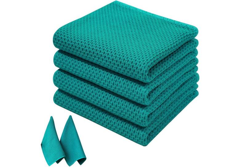 OKWISH Geschirrtuch Spültuch Küchentücher Lappen set Geschirrhandtücher, (Handtücher 4er 34x73cm oder 6er Set 34x34cm, 4-tlg., Reinigungszubehör Reinigungstuch), 100 % Baumwolle Dick Weich saugstark langlebig von OKWISH