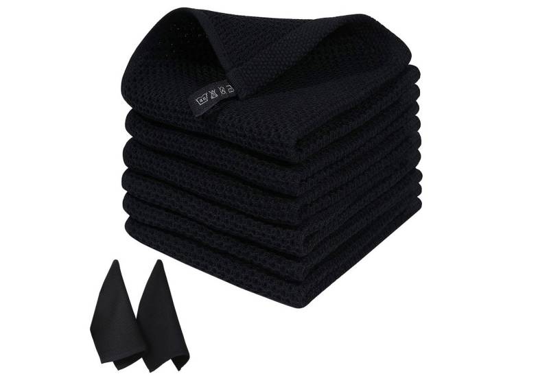 OKWISH Geschirrtuch Spültuch Küchentücher Lappen set Geschirrhandtücher, (Handtücher 4er 34x73cm oder 6er Set 34x34cm, 6-tlg., Reinigungszubehör Reinigungstuch), 100 % Baumwolle Dick Weich saugstark langlebig von OKWISH