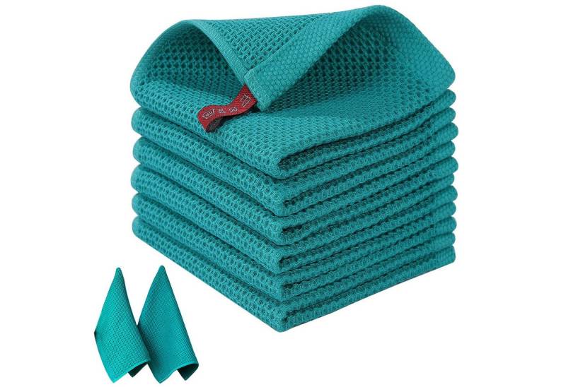 OKWISH Geschirrtuch Spültuch Küchentücher Lappen set Geschirrhandtücher, (Handtücher 4er 34x73cm oder 6er Set 34x34cm, 6-tlg., Reinigungszubehör Reinigungstuch), 100 % Baumwolle Dick Weich saugstark langlebig von OKWISH