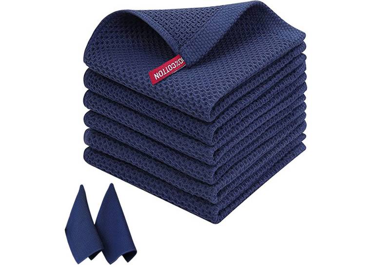 OKWISH Geschirrtuch Spültuch Küchentücher Lappen set Geschirrhandtücher, (Handtücher 4er 34x73cm oder 6er Set 34x34cm, 6-tlg., Reinigungszubehör Reinigungstuch), 100 % Baumwolle Dick Weich saugstark langlebig von OKWISH