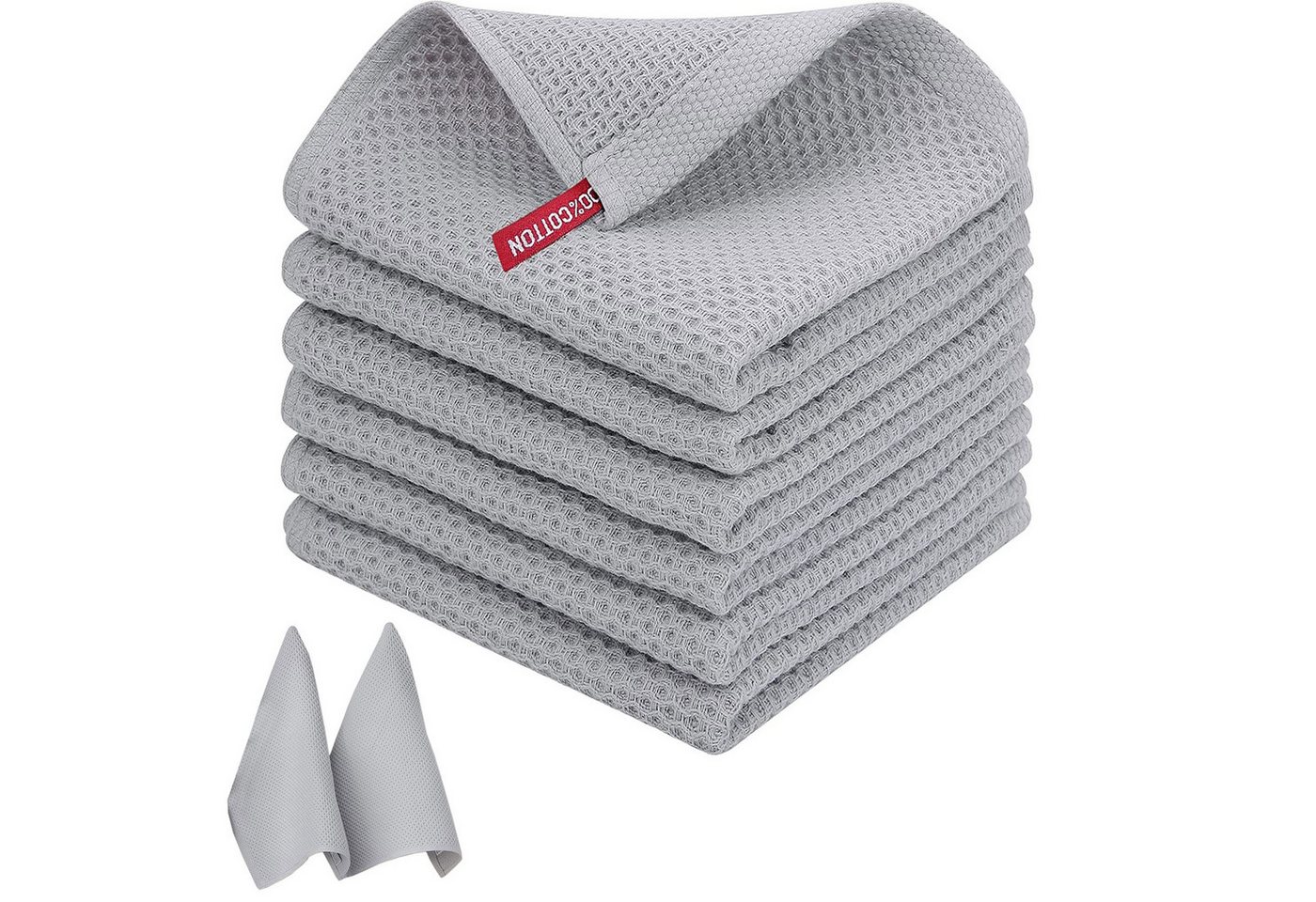 OKWISH Geschirrtuch Spültuch Spüllappen Küchentücher Geschirrhandtücher aus 100% Baumwolle, (Geschirrtücher Küchenhandtücher 4er oder 6er Set 34x34cm oder 34x73cm, 6-tlg., Geschirr Küchen Tuch Tücher Handtücher Handtuch Küchenhandtuch), Dick und Weich von OKWISH