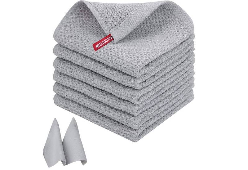 OKWISH Geschirrtuch Spültuch Küchentücher Lappen set Geschirrhandtücher, (Handtücher 4er 34x73cm oder 6er Set 34x34cm, 6-tlg., Reinigungszubehör Reinigungstuch), 100 % Baumwolle Dick Weich saugstark langlebig von OKWISH