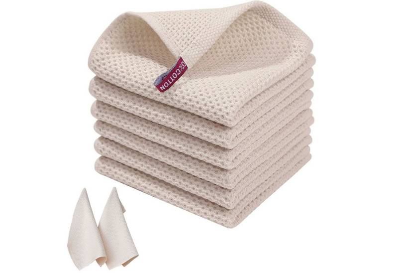 OKWISH Geschirrtuch Spültuch Küchentücher Lappen set Geschirrhandtücher, (Handtücher 4er 34x73cm oder 6er Set 34x34cm, 6-tlg., Reinigungszubehör Reinigungstuch), 100 % Baumwolle Dick Weich saugstark langlebig von OKWISH