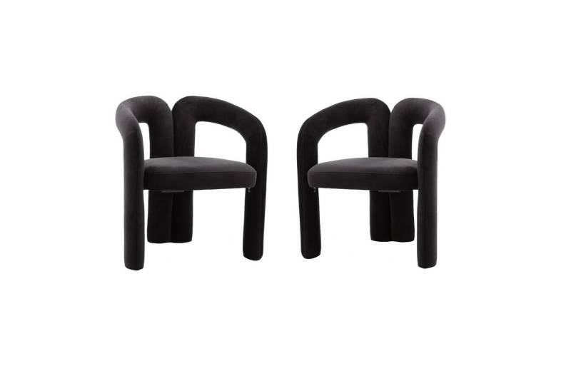 OKWISH Stuhl Polsterstuhl Küchenstuhl Loungesessel, Fass-Seitenstühle (2er Set) von OKWISH