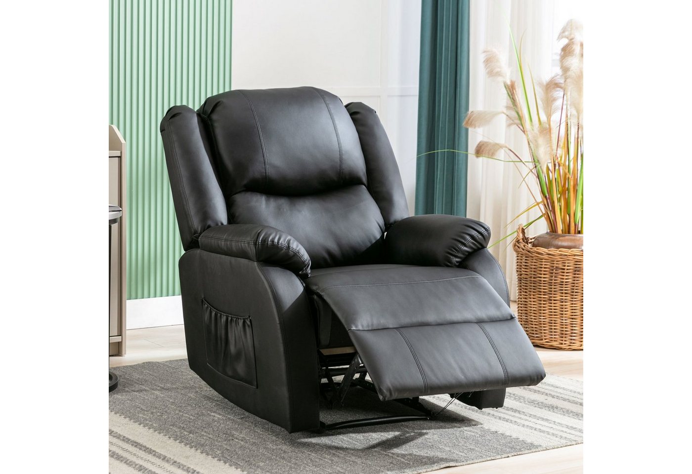OKWISH TV-Sessel mit Liegefunktion,Relaxsessel mit Stoffbezug,Fernsehsessel verstellbar von OKWISH