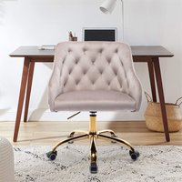 Okwish - Home-Office-Schreibtischstuhl, Schminkstuhl, moderner, verstellbarer Heimcomputer-Chefsessel, drehbarer Arbeitsstuhl für kleine Räume, von OKWISH