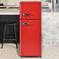 Okwish - Retro-Kühlschrank. Kühl-Gefrier-Kombination, 105.5 cm hoch, 41 cm breit, zweitürig, mit 92 Liter Gesamtvolumen, 28 Liter Gefriervolumen.181 Okwish - Retro-Kühlschrank. Kühl-Gefrier-Kombination, 105.5 cm hoch, 41 cm breit, zweitürig, mit 92 Liter Gesamtvolumen, 28 Liter Gefriervolumen.181 von OKWISH