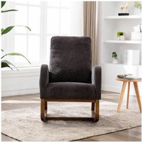 Okwish - Wohnzimmer Bequemer Schaukelstuhl Wohnzimmerstuhl,Dunkelgrau Dunkelgrau von OKWISH