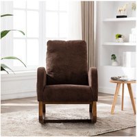 Okwish - Wohnzimmer Bequemer Schaukelstuhl Wohnzimmerstuhl,Kaffee Kaffeefarbe von OKWISH