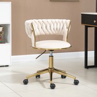 Okwish - alte Artikelnummer: W1880109485, Bürostuhl aus weichem Samt, um 360° drehbar, mit einem Klick höhenverstellbar, hohle Rückenlehne, Okwish - alte Artikelnummer: W1880109485, Bürostuhl aus weichem Samt, um 360° drehbar, mit einem Klick höhenverstellbar, hohle Rückenlehne, von OKWISH