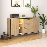Sideboard mit drei Schubladen, mit zwei Türen. exquisite Maserung. Modernes Sideboard in Holzfarbe mit Ablagefächern – stilvolle und funktionale von OKWISH