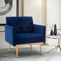 Okwish - Stuhl, Sofa mit roségoldenen Beinen, Blau Marine von OKWISH