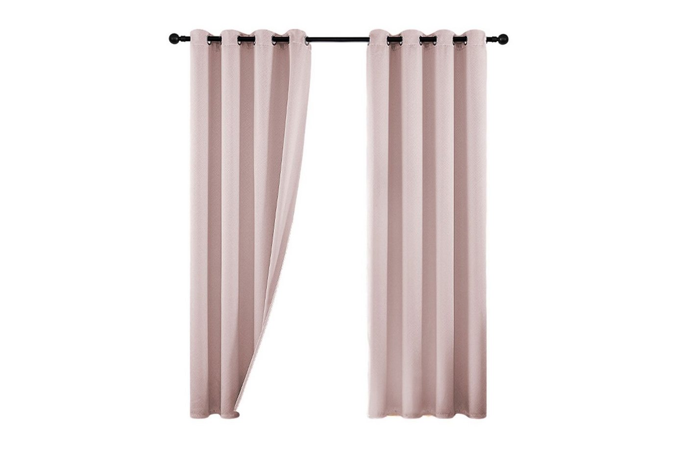 Verdunkelungsvorhang 2er Set Verdunklungsvorhänge Vorhang Vorhänge Gardinen Curtains, OKWISH, Ösen (2 St), verdunkelnd, Polyester, Schlafzimmer Thermovorhang Ösen Wärmeisolierend gegen Kälte Blickdicht von OKWISH