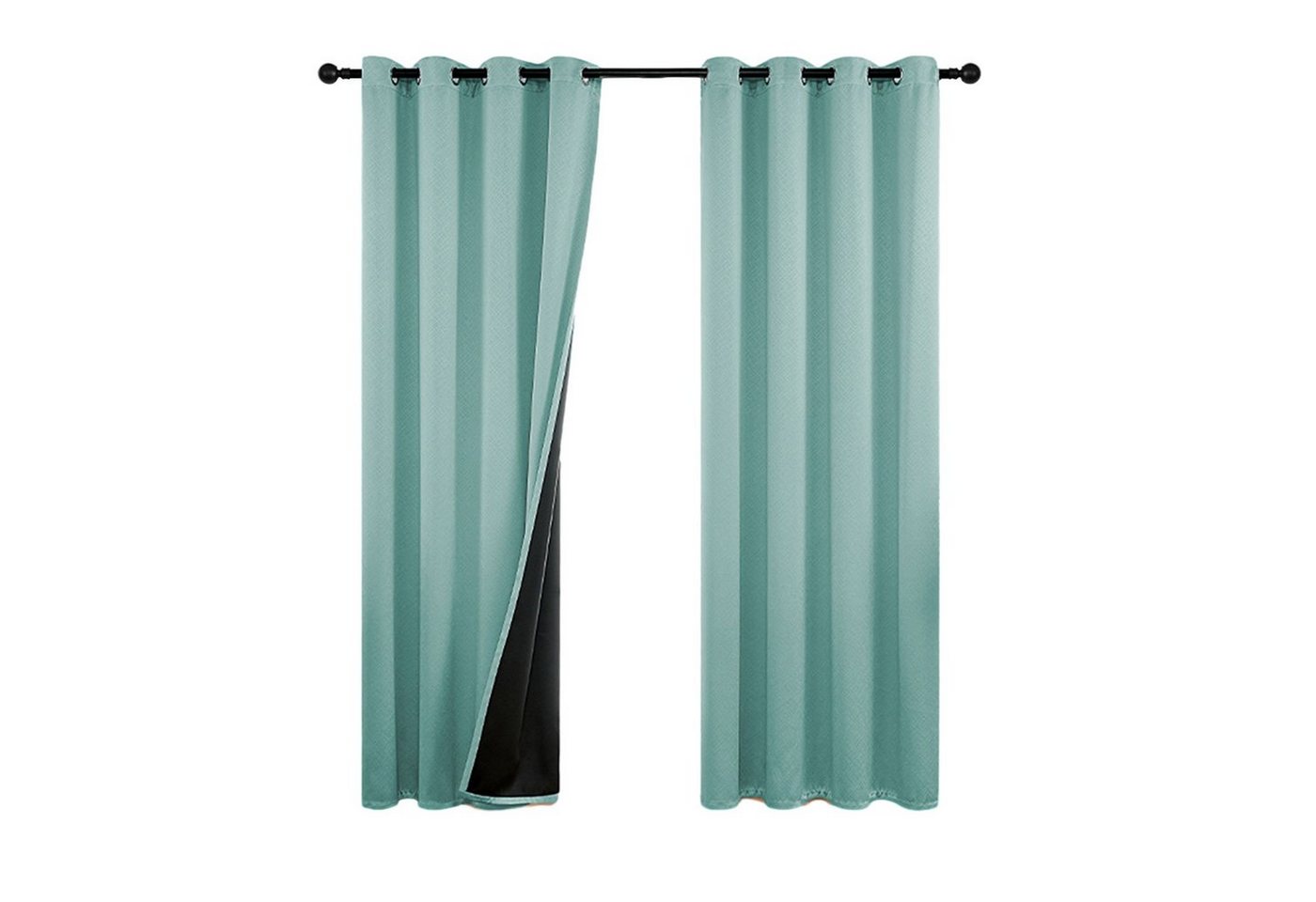 Verdunkelungsvorhang 2er Set Verdunklungsvorhänge Vorhang Vorhänge Gardinen Curtains, OKWISH, Ösen (2 St), verdunkelnd, Polyester, Schlafzimmer Thermovorhang Ösen Wärmeisolierend gegen Kälte Blickdicht von OKWISH