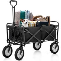 Okwish - Zusammenklappbarer Station Wagon Outdoor All Terrain Trolley,Faltbarer Bollerwagen Handwagen Gartenwagen ,Getränkehalter aus Mesh, Okwish - Zusammenklappbarer Station Wagon Outdoor All Terrain Trolley,Faltbarer Bollerwagen Handwagen Gartenwagen ,Getränkehalter aus Mesh, von OKWISH