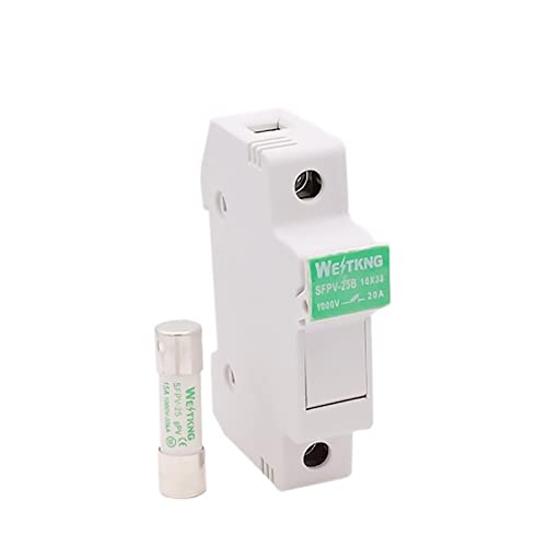 1 Satz Photovoltaik-Solarsicherungshalter mit 10 x 38 mm DC 1000 V 1 A 3 A 5 A 10 A 15 A 20 A 25 A 30 A for Combiner Box Solar (Größe: 1, Farbe: 5 A)(30a) von OKYIE