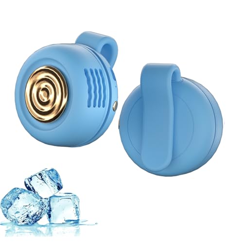OKYUK Mini Ventilator USB, Handventilator Klein mit 3-Gang Windgeschwindigkeit und Klemmschnalle Design, 25dB Leise, Mehrfarbig (Blau) von OKYUK