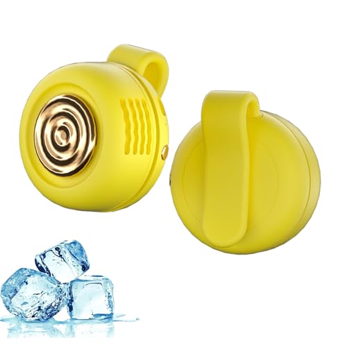 OKYUK Mini Ventilator USB, Handventilator Klein mit 3-Gang Windgeschwindigkeit und Klemmschnalle Design, 25dB Leise, Mehrfarbig (Gelb) von OKYUK