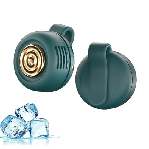 OKYUK Mini Ventilator USB, Handventilator Klein mit 3-Gang Windgeschwindigkeit und Klemmschnalle Design, 25dB Leise, Mehrfarbig (Grün) von OKYUK
