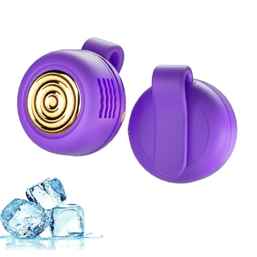 OKYUK Mini Ventilator USB, Handventilator Klein mit 3-Gang Windgeschwindigkeit und Klemmschnalle Design, 25dB Leise, Mehrfarbig (Lila) von OKYUK