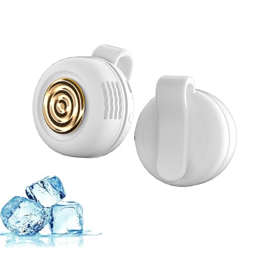 OKYUK Mini Ventilator USB, Handventilator Klein mit 3-Gang Windgeschwindigkeit und Klemmschnalle Design, 25dB Leise, Mehrfarbig (Weiß) von OKYUK
