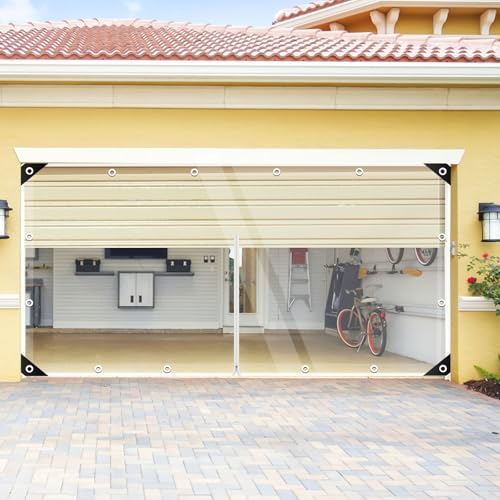 Plane Transparent Mit öSen Plane für außenbereich，420 g/m² PVC Transparent Plane, mit 20 Kabelbindern, 10 m Befestigungsseil geeignet für Pavillons (3Mx3M Reißverschluss) von OKYUK